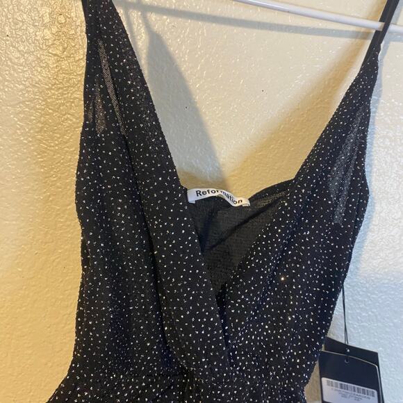 Reformation Hari Sparkly Party Midi Dress Size XS NWT - Picture 10 of 13